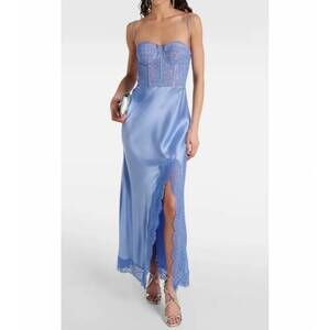 NEW REBECCA VALLANCE larisa midi dress in blue